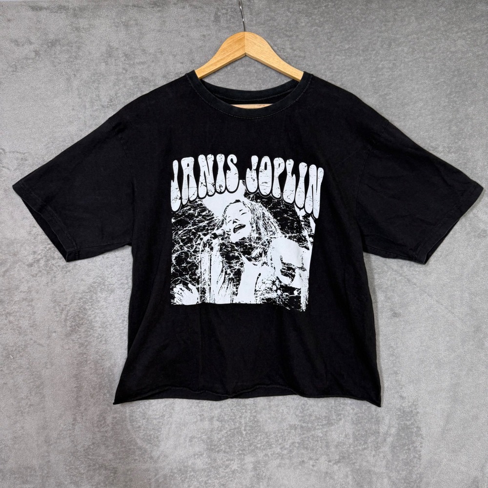 Janis Joplin Soft Hand Screen Print T‎ Shirt Adult 3XL Black Rock n Roll